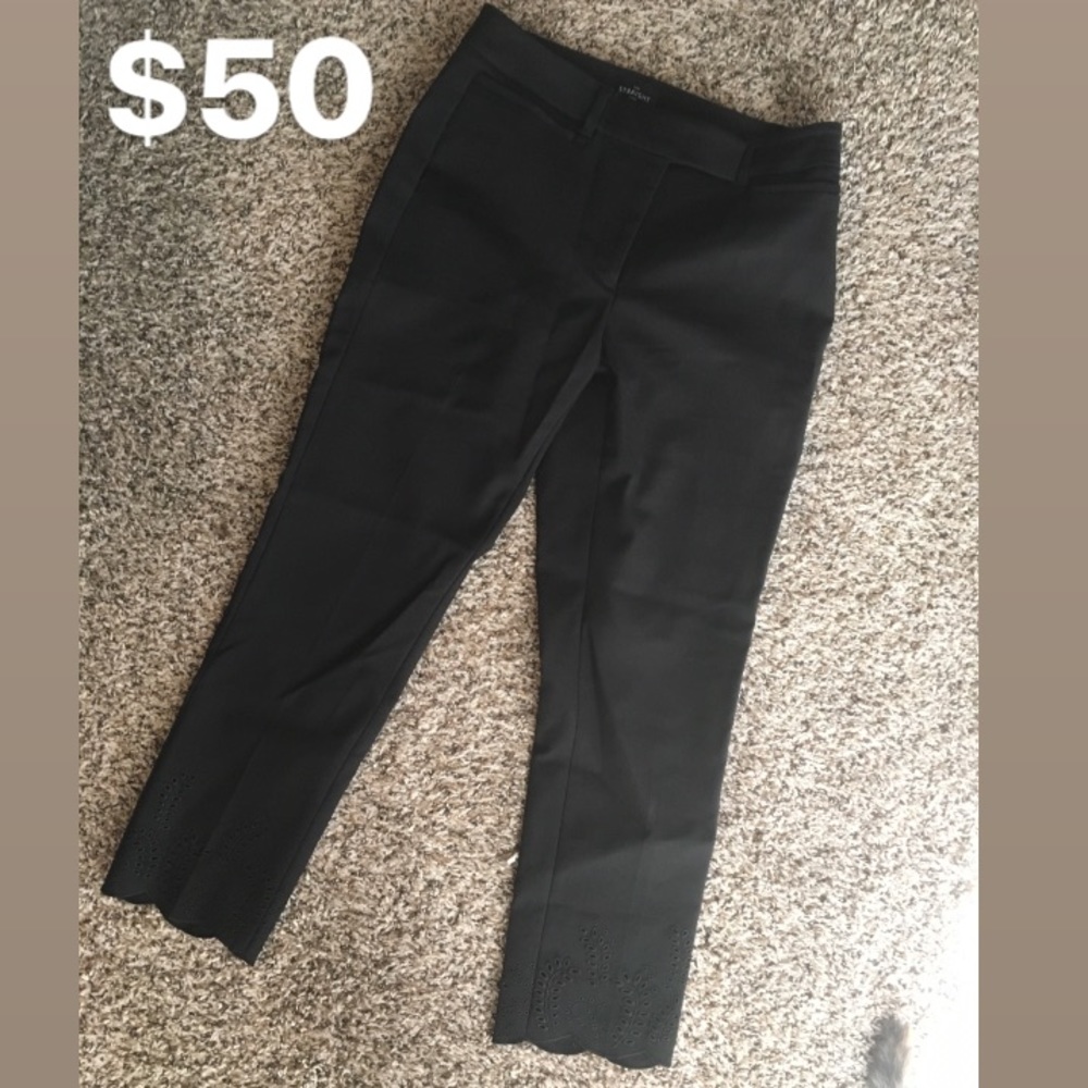 Black crop pants